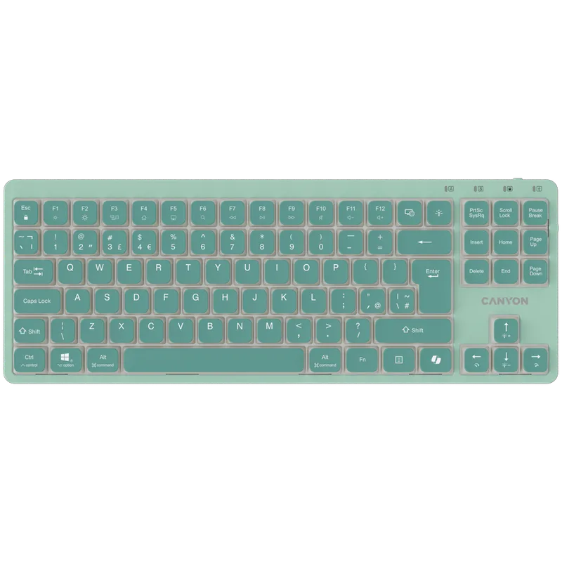 CANYON Keyboard OnType 10 Low Profile EN Wired Green