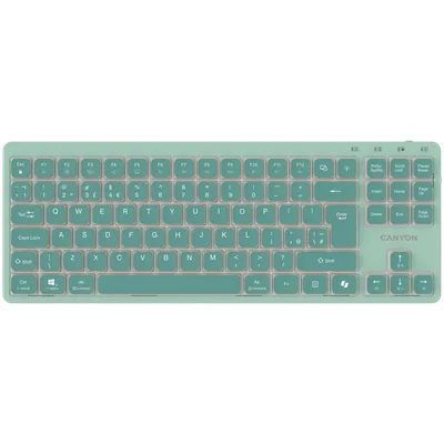 CANYON Keyboard OnType 10 Low Profile EN Wired Green