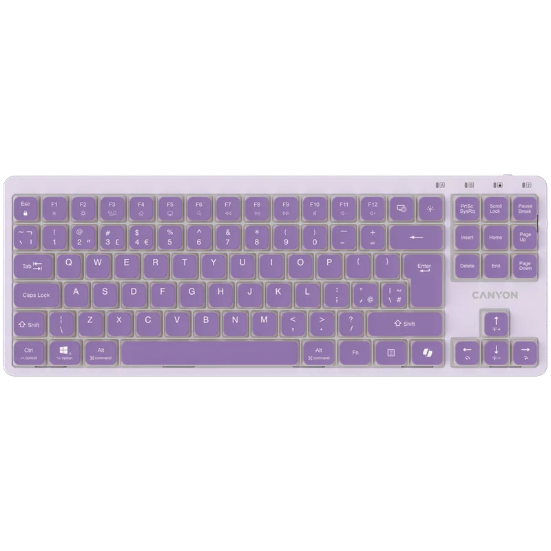 CANYON Keyboard OnType 10 Low Profile EN Wired Violet