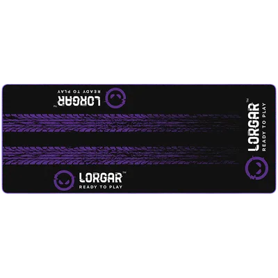LORGAR RX1FM, Sim Racing Floor Mat Advanced, Stitched edge, 1,700X700X3 mm, Black/purple