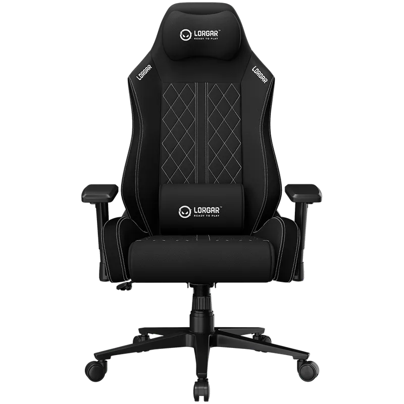 LORGAR CHA41, Ergonomic Gaming Chair Advanced, premium anti-stain fabric, Black/white
