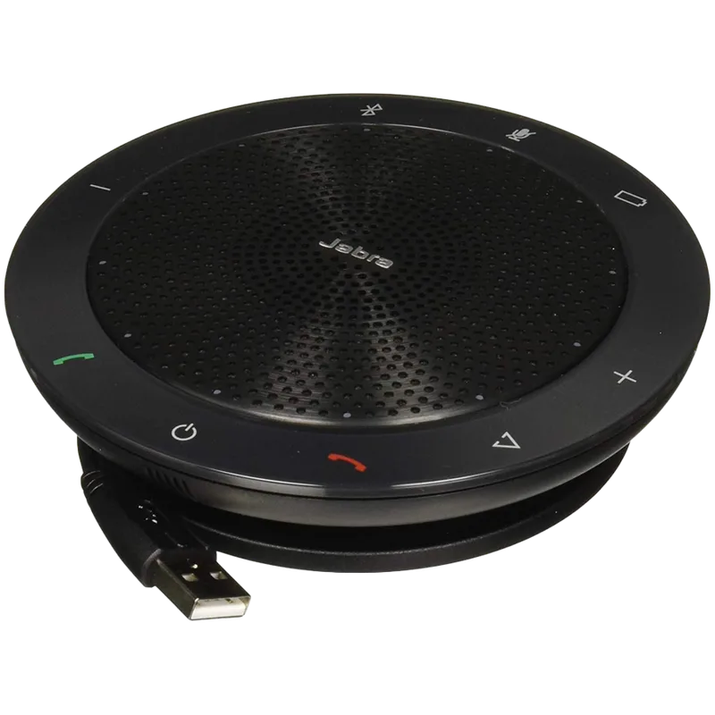 JABRA SPEAK 510 + MS Speakerphone for UC & BT plus Bundle LINK 370, USB Conference solution, 360-degree-microphone, Plug&Play, mute and volume button, Wideband, Bluetooth, Microsoft optimized. Version B: incl. Smart Button activated via JABRA Direct