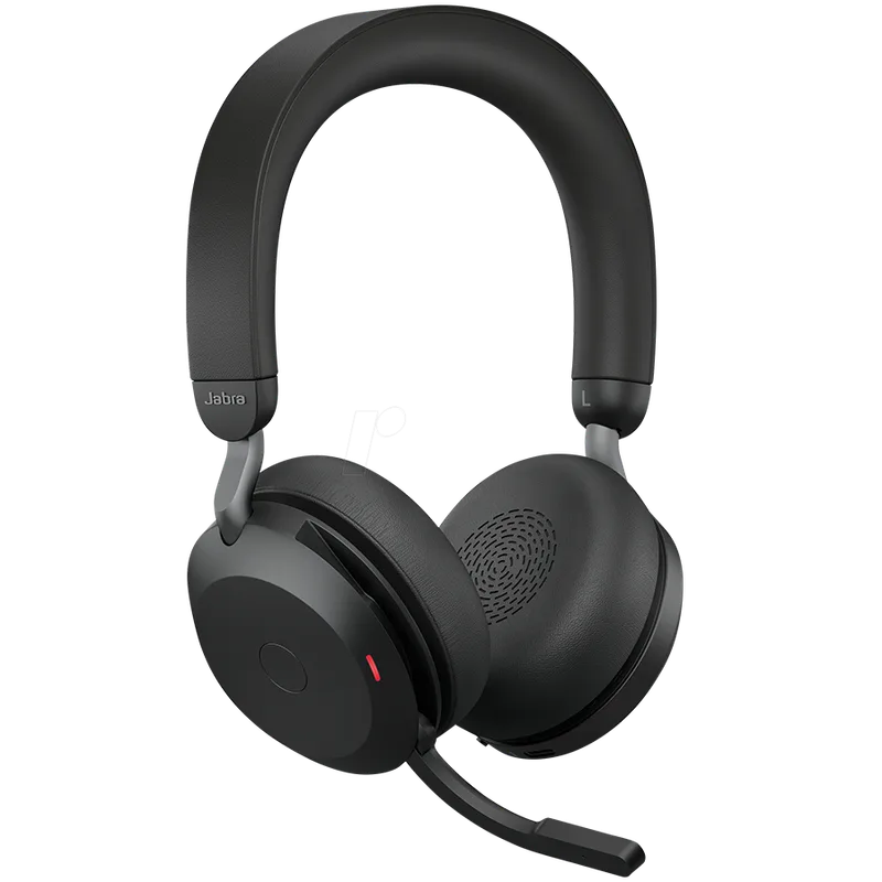 JABRA EVOLVE2 75, Link380c MS Stereo Black, EVOLVE2 75 headset Black MS, Link 380 BT adapter USB-C MS,1.2m USB-C to USB-C cable, carry pouch, warranty and warning (safety leaflets)