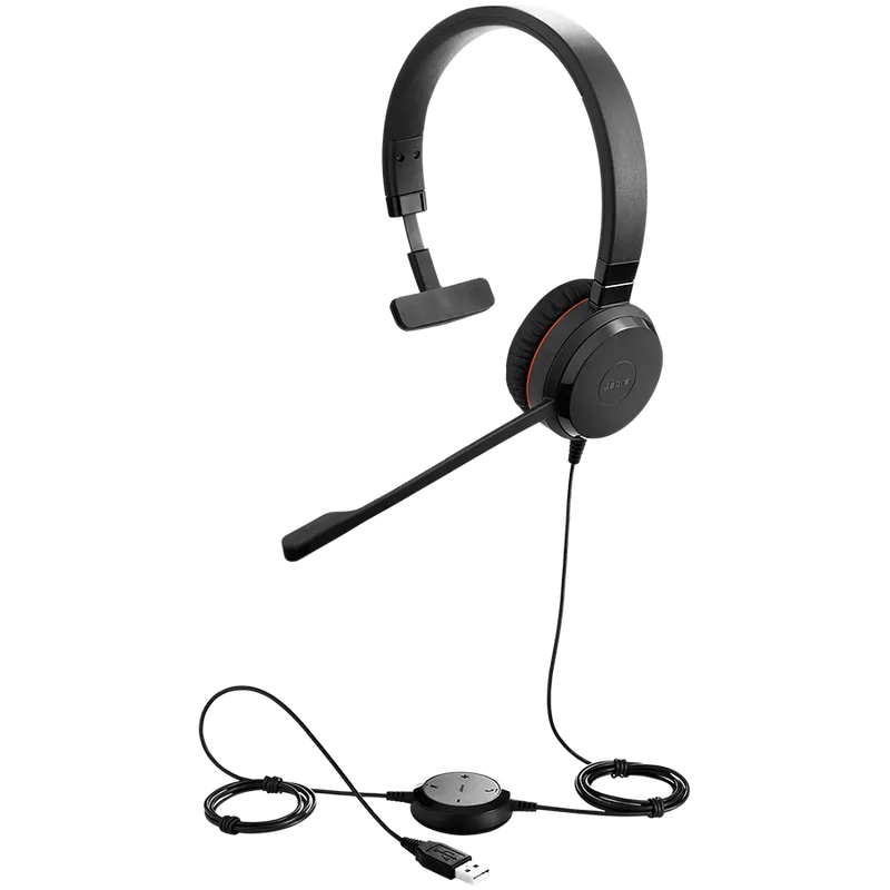 JABRA Evolve 20 SE, Mono UC, USB C/A adapter, Leather