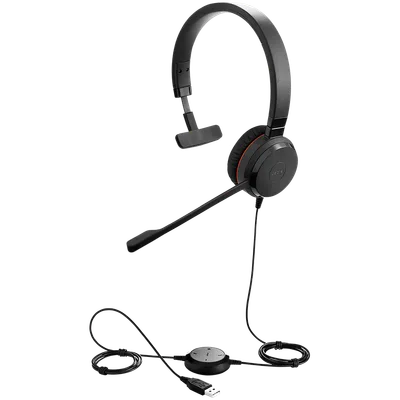 JABRA Evolve 20 SE, Mono UC, USB C/A adapter, Leather