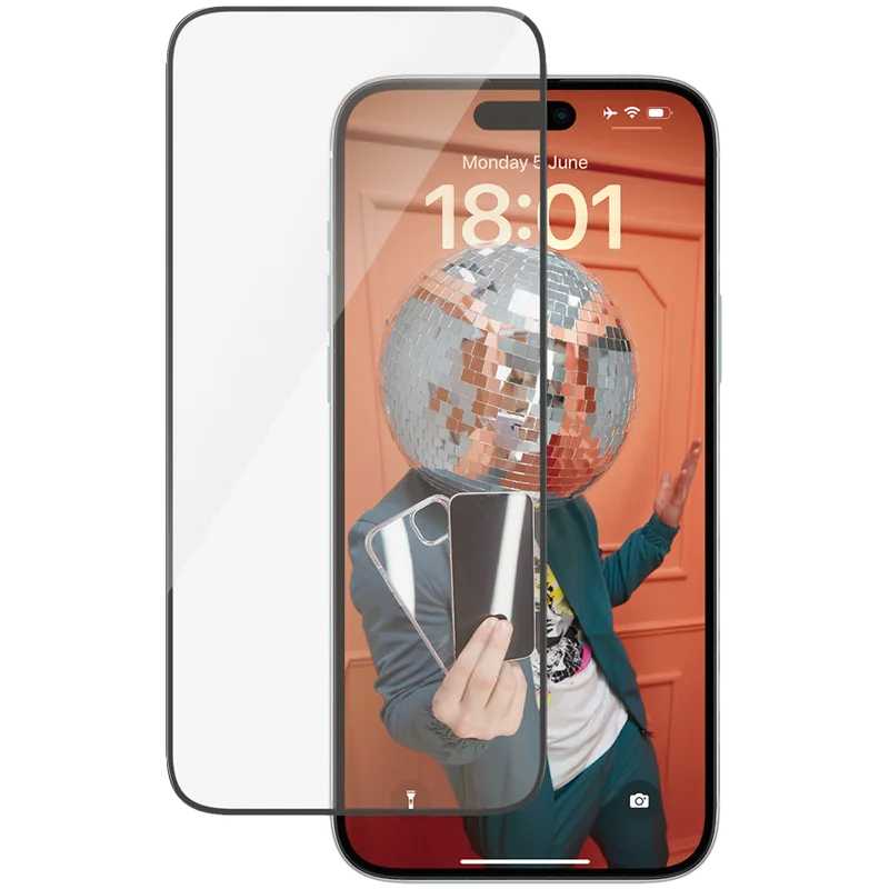 PanzerGlass Screen Protector iPhone 15 Plus | Ultra-Wide Fit w. EasyAligner