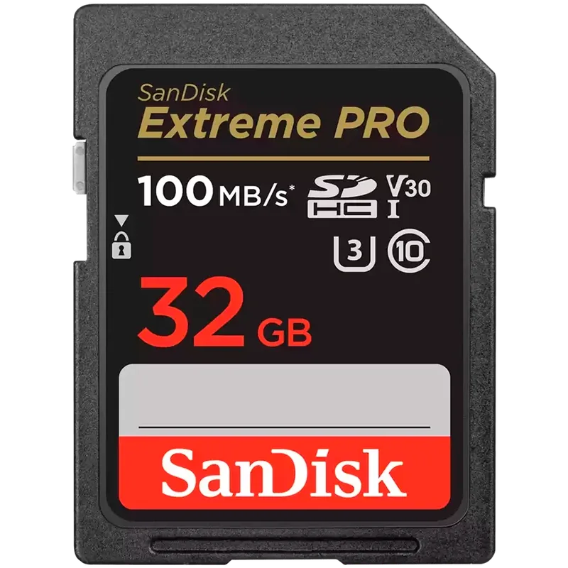 SANDISK Extreme PRO 32GB SDHC Memory Card + 2 years RescuePRO Deluxe up to 100MB/s & 90MB/s Read/Write speeds, UHS-I, Class 10, U3, V30