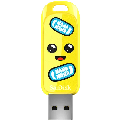 SANDISK USB 3.2,Ingot Type-A,130MB/s,Fortnite Peely Edition,4x6 Box with Windowr,Global