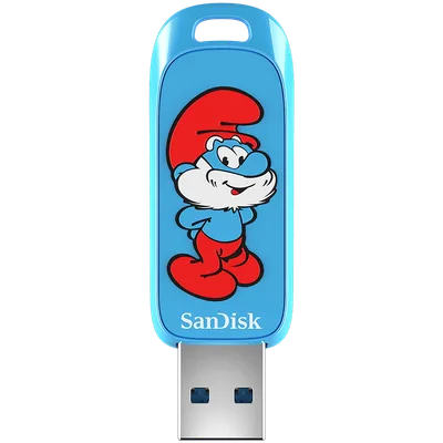 SANDISK USB 3.2,Ingot Type-A,130MB/s,Papa Smurf Edition,4x6 Blister,Global