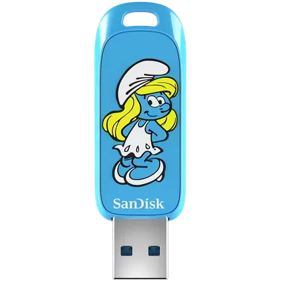 SANDISK USB 3.2,Ingot Type-A,130MB/s,Smurfette Edition,4x6 Blister,Global