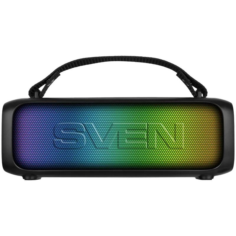 Speaker 2.0 portable SVEN PS-235, black (12W, TWS, ), power output 2x6W (RMS), Bluetooth, FM, USB, lithium 1500mA*h