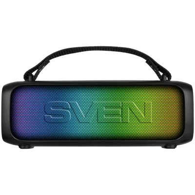 Speaker 2.0 portable SVEN PS-235, black (12W, TWS, ), power output 2x6W (RMS), Bluetooth, FM, USB, lithium 1500mA*h