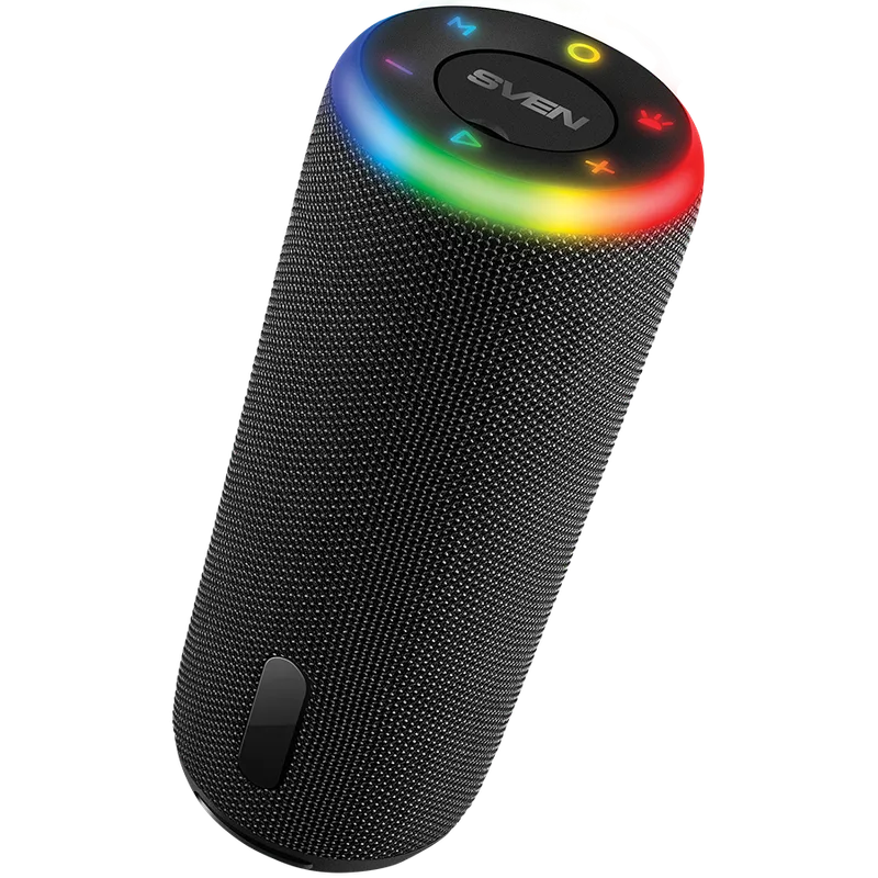 Speaker 2.0 portable SVEN PS-150, black, power output 10W (2x5W) (RMS), TWS, Bluetooth, FM, USB, lithium battery 1800mA*h