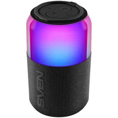 portable speaker SVEN PS-130, red, power output 10W (RMS), TWS, Bluetooth, USB, lithium battery