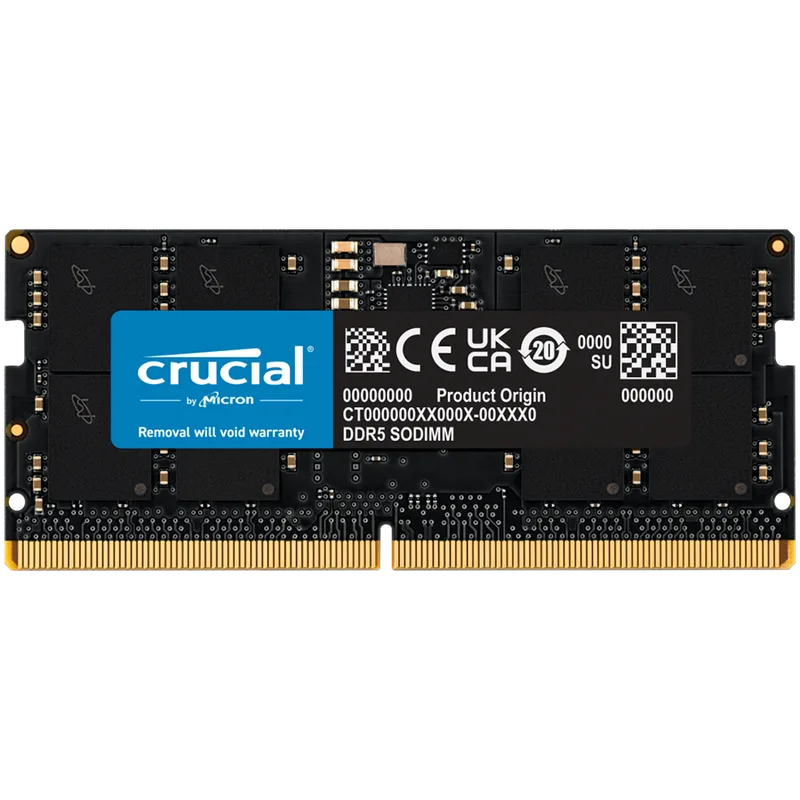 Crucial 32GB DDR5-5600 SODIMM CL46 (16Gbit) Tray