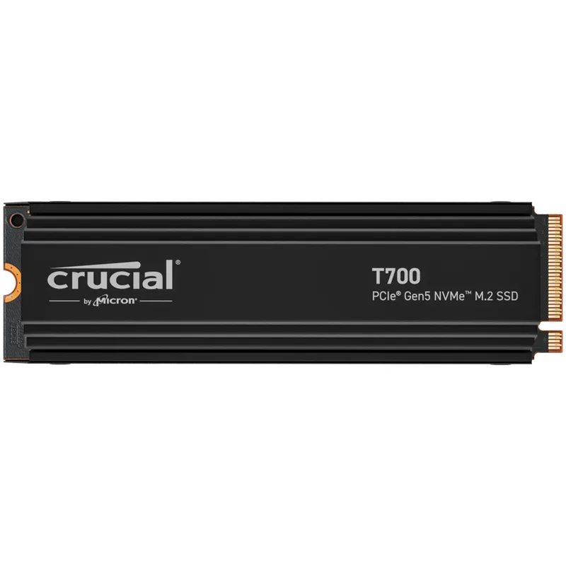 Crucial T700 4TB PCIe Gen5 NVMe M.2 SSD with heatsink