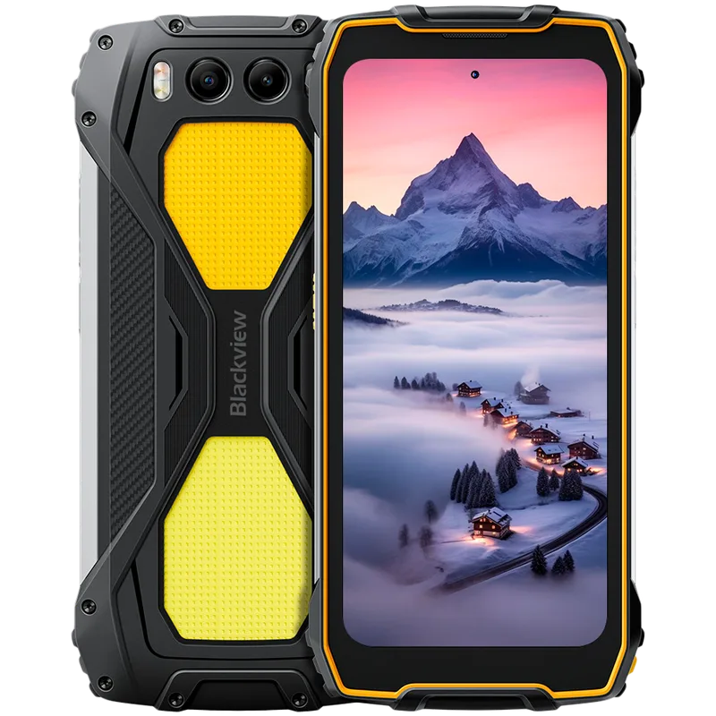 Blackview BV7300 LTE 6.67" HD+IPS 720x1604 90Hz Corning 5th MT6769V Octa-core 2.0GHz 6+256GB CAM Front 32MP Rear 50+20MP Night vision  IP68/IP69K/MIL-STD-810H NFC 15000mAh NO Charger Dual Camping lights Yellow