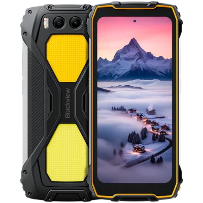 Blackview BV7300 LTE 6.67" HD+IPS 720x1604 90Hz Corning 5th MT6769V Octa-core 2.0GHz 6+256GB CAM Front 32MP Rear 50+20MP Night vision  IP68/IP69K/MIL-STD-810H NFC 15000mAh NO Charger Dual Camping lights Yellow