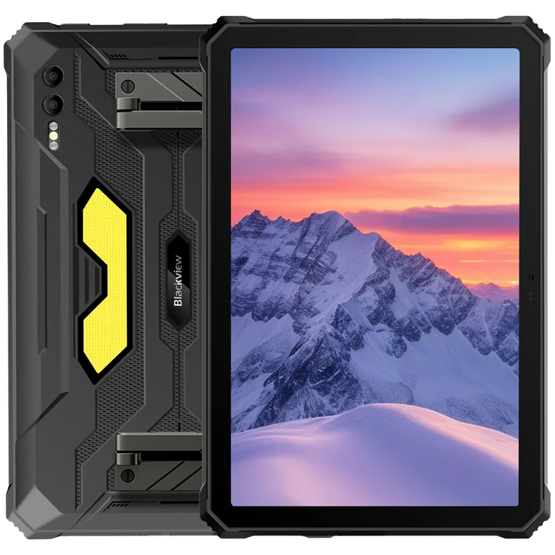Blackview Rugged Tab Active 10 Pro 10.95-inch FHD+IPS 1920x1200 90Hz Corning 3th 12GB/512GB MT6878 Octa-core 2.5GHz 50MP Front/108MP+20MP Rear Camera infared nught vision 30000mAh NO Charging Android 14 up to 15 NFC Camping lights MIL-STD-810H Black