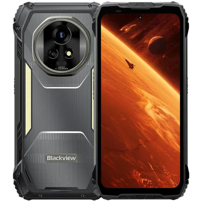 Blackview XPLORE 2 Rugged Phone 6.73 inch AMOLED 3200x1440 120Hz 12/256Gb MT 8300 Octa-Core 3.35GHz 50MP Front 50+20MP Rear Cam Night Vision 457LUM light TUV Low Blue Light Cert UL94 HB WiFi6E -20 to+60  20000mAh MIL-STD-810H Black