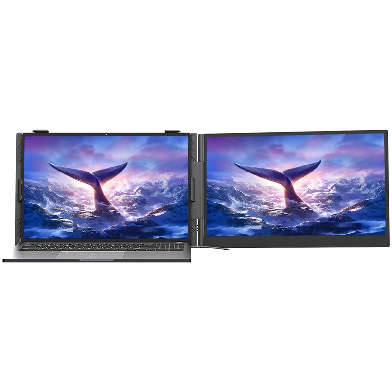 Portable monitor Blackview SCM6 Single Screen 14inch 1920x1080 16:9 LCD 60Hz IPS 178 USB-C 3.1x3 for 13-17.3 inch laptops 332x207x15.6mm Grey Black