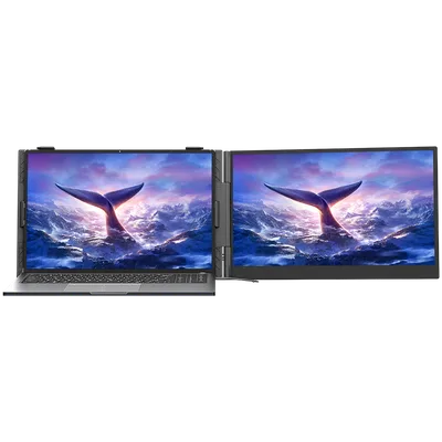 Portable monitor Blackview SCM6 Single Screen 14inch 1920x1080 16:9 LCD 60Hz IPS 178 USB-C 3.1x3 for 13-17.3 inch laptops 332x207x15.6mm Grey Black