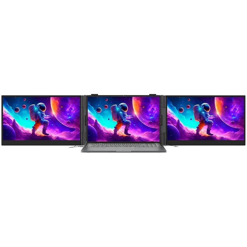 Portable monitor Blackview DCM8 Dual Screen 15.3inch 1920x1200 16:9 LCD 60Hz IPS 178 USB-C 3.1x3 TypeC PD3.0 FCx1 364.4x237.43x21mm Grey Black