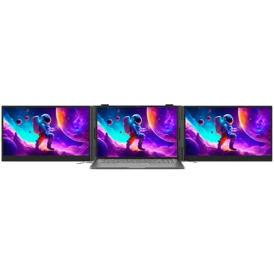 Portable monitor Blackview DCM8 Dual Screen 15.3inch 1920x1200 16:9 LCD 60Hz IPS 178 USB-C 3.1x3 TypeC PD3.0 FCx1 364.4x237.43x21mm Grey Black