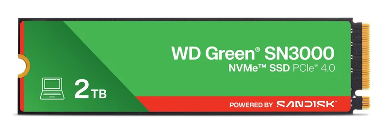 SSD|SANDISK|Read speed 5000 MB/s|Write speed 4200 MB/s|NVMe Yes|PCI Express 4.0|M.2|2048 GB|POWERED BY SANDISK|Green|WDS200T4G0E