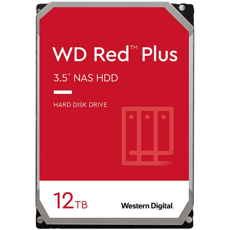 HDD NAS WD Red Plus (3.5'', 12TB, 512MB, 7200 RPM, SATA 6 Gb/s)