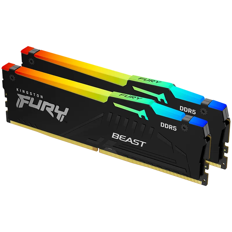 Kingston DRAM 32GB 5600MT/s DDR5 CL36 DIMM (Kit of 2) FURY Beast RGB EXPO