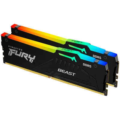 Kingston DRAM 64GB 6000MT/s DDR5 CL36 DIMM (Kit of 2) FURY Beast RGB EXPO