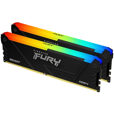 Kingston 16GB 3200MT/s DDR4 CL16 DIMM (Kit of 2) FURY Beast RGB
