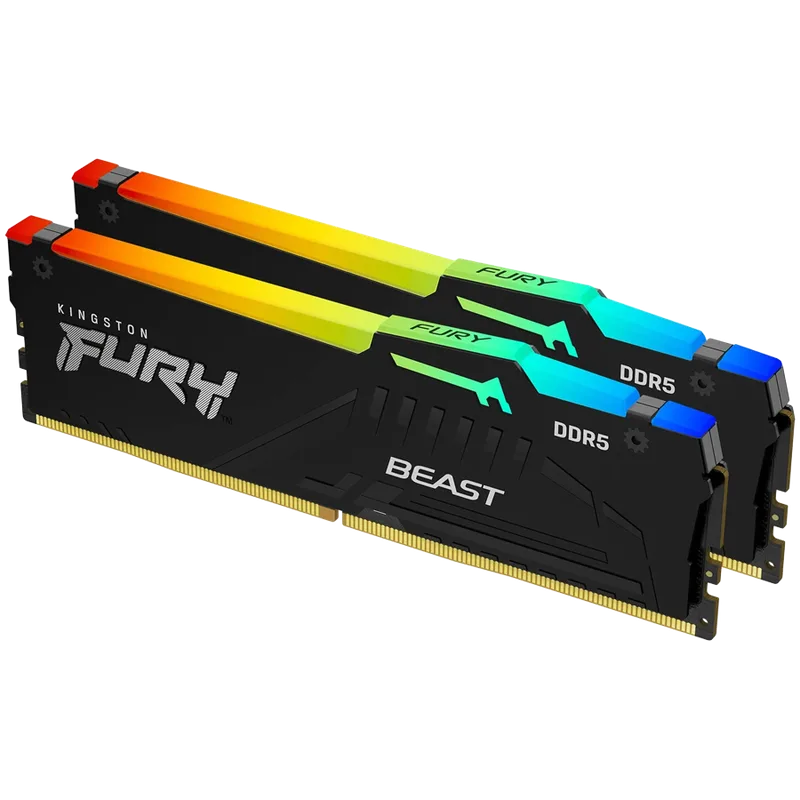 Kingston 32GB 6800MT/s DDR5 CL34 DIMM (Kit of 2) FURY Beast RGB EXPO