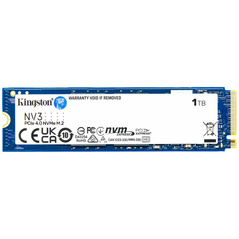 Kingston 1TB NV3 SSD M.2 2280 PCIe 4.0 NVMe, Read: 6,000/ Write: 4,000MB/s