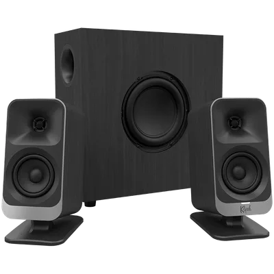 Klipsch ProMedia Lumina 2.1 Gaming Audio System with Subwoofer and LED Lighting Effects Built-in, Black