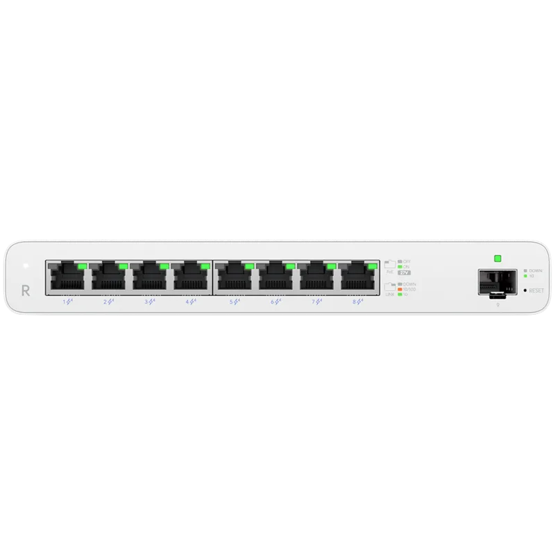 (8) GbE RJ45 ports with 27V passive PoE output Router
