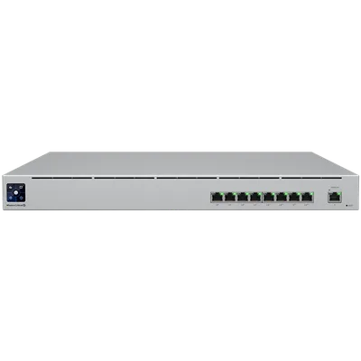 Ubiquiti USW-Mission-Critical switch with integrated 368Wh Lithium-ion battery, capable of providing uninterruptible power for 8 devices.