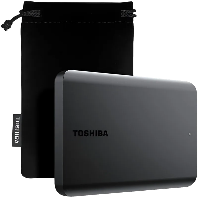 Toshiba External Hard Drive Canvio Basics Excl (2.5" 1TB, USB3.2 Gen 1, Black)