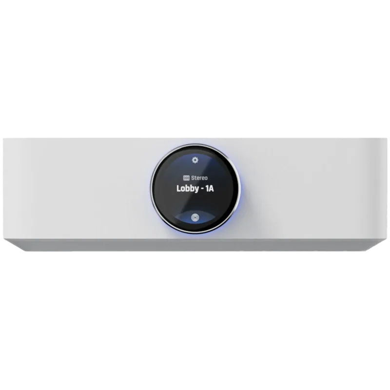 Ubiquiti UPL-Amp-W-EU Premium speaker amplifier designed for high-fidelity multi-zone audio streaming and immersive spatial sound experiences, 130 watts per channel at 8 ohms, 2x speaker terminal outputs with (2) custom-designed banana plugs include