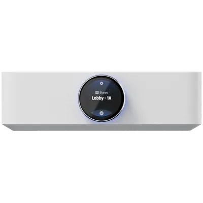 Ubiquiti UPL-Amp-W-EU Premium speaker amplifier designed for high-fidelity multi-zone audio streaming and immersive spatial sound experiences, 130 watts per channel at 8 ohms, 2x speaker terminal outputs with (2) custom-designed banana plugs include