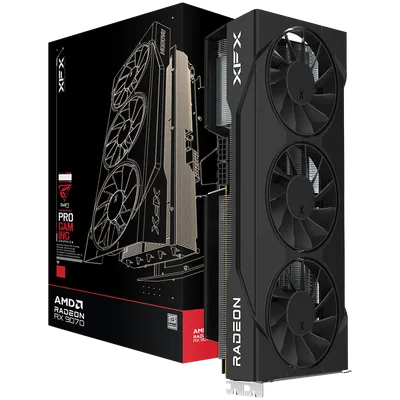 XFX Swift AMD Radeon RX 9070 GRE Triple 90mm Fan Gaming, 12GB GDDR6 192bit, 2790MHz / 18Gbps, HDMI 3xDP, AMD RDNA 4, 3 fan, 2 slot