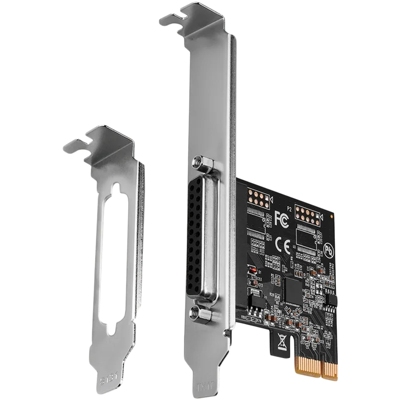 Axagon PCI-Express card with one parallel port. Low profile.