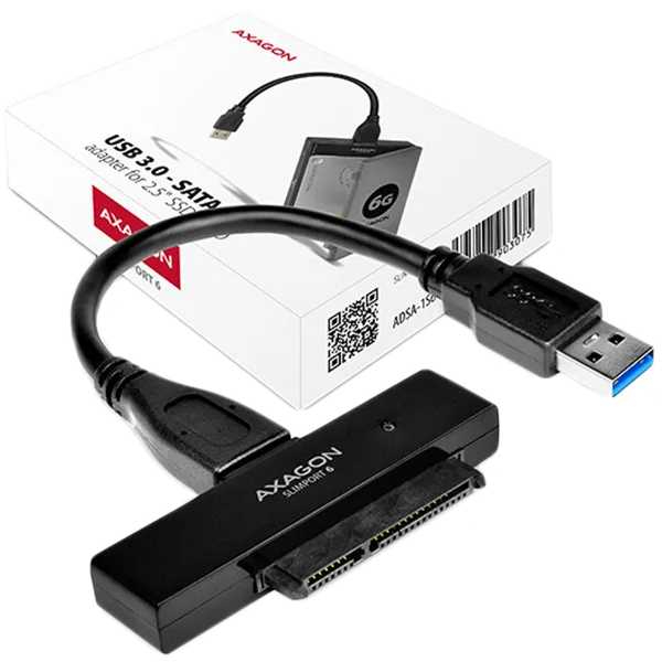 AXAGON ADSA-1S USB2.0 - SATA HDD External Adapter Incl. 2.5'' Case