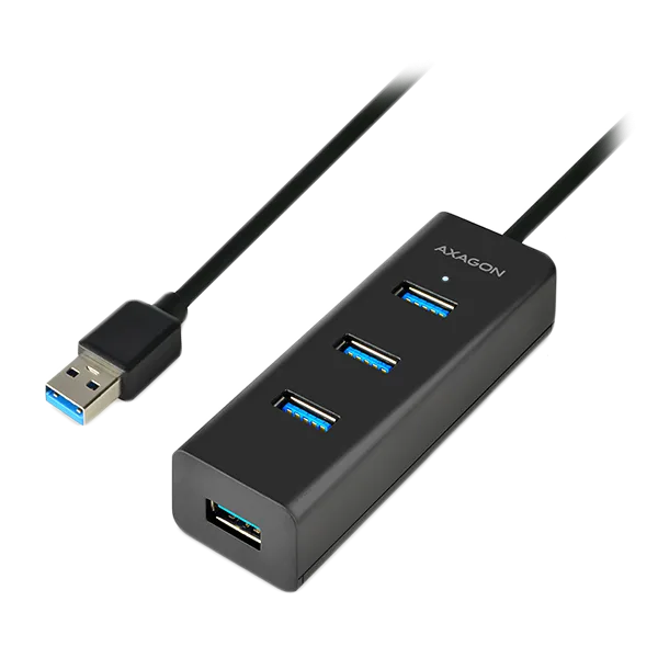 AXAGON HUE-S2BL 4x USB3.0 Charging Hub 1.2m Cable, MicroUSB Charging