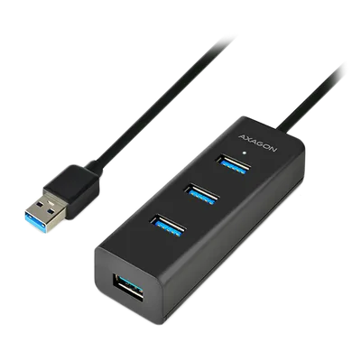 AXAGON HUE-S2BL 4x USB3.0 Charging Hub 1.2m Cable, MicroUSB Charging