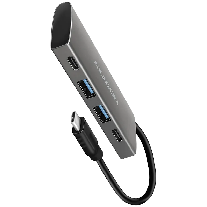 AXAGON HMC-4G2 2x USB-A + 2x USB-C, USB-C 3.2 Gen 2 10Gbps hub, 13cm USB-C cable