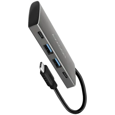 AXAGON HMC-4G2 2x USB-A + 2x USB-C, USB-C 3.2 Gen 2 10Gbps hub, 13cm USB-C cable