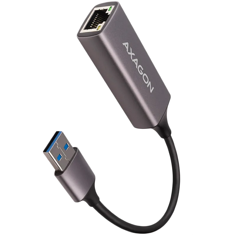 AXAGON ADE-TR Type-A USB3.2 Gen 1 - Gigabit Ethernet 10/100/1000 Adapter, metal, titan grey