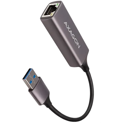 AXAGON ADE-TR Type-A USB3.2 Gen 1 - Gigabit Ethernet 10/100/1000 Adapter, metal, titan grey